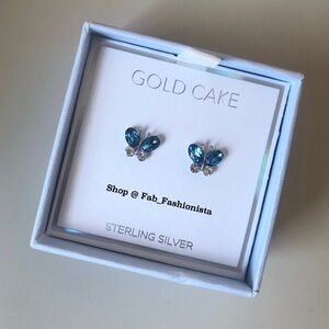 Sterling Silver Butterfly Crystal earrings